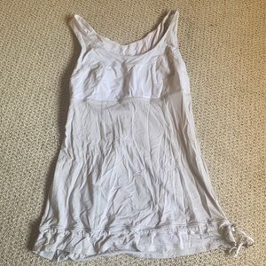 White/grey lululemon tank top size small